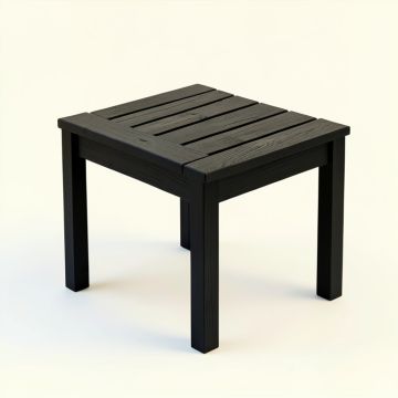 Sage Arc Compact Balcony Table - Black (synthetic illustration; no displayed measurements)