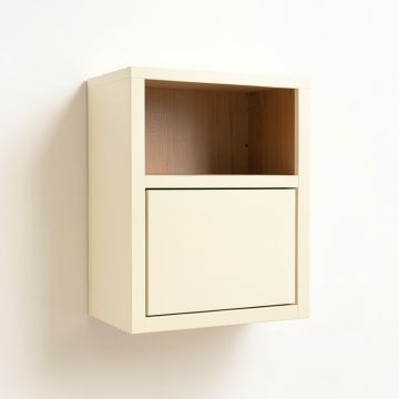 Holly Crossing Wall-Mounted Entry Cabinet - Cream (synthetic illustration; no displayed measurements)