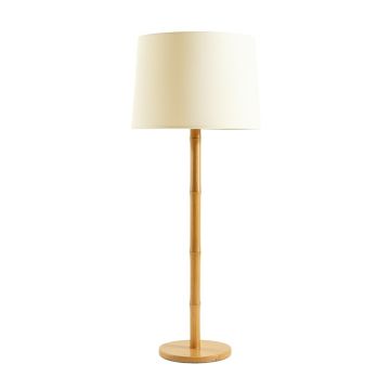 Aspen Canyon Floor Lamp With A Plain Fabric Shade - Cream