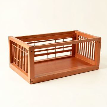 Field Field Empty Furniture-Style Pet Crate - Terracotta (synthetic illustration; no displayed measurements)