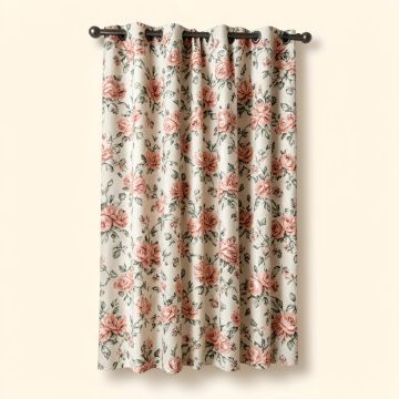 Affric Lined And Interlined Floral Room Darkening Grommet Single Curtain Panel (synthetic illustration; no displayed measurements)