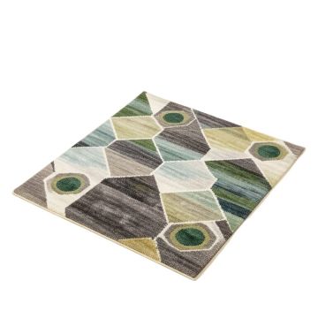 Mcguigan Peacock Hexagons And Triangles Ombre Area Rug