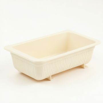 Hill Crest Empty Railing Planter With Integral Brackets - Ivory (synthetic illustration; no displayed measurements)