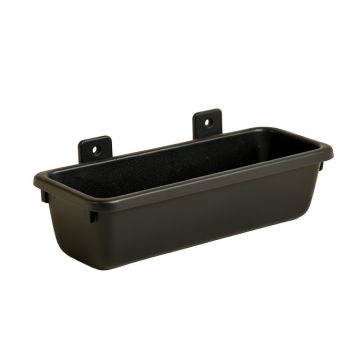 Birch Crest Empty Railing Planter With Integral Brackets - Black