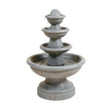 Resin Decorative 4 Level Log Fountain With Led Light