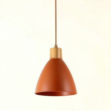 Elm Bridge Pendant Light Suspended From One Plain Cable - Terracotta (synthetic illustration; no displayed measurements)