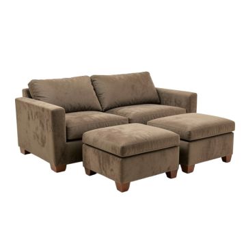 Americus 98.5 '' Wide Microfiber/Microsuede Reversible Modular Sofa & Chaise With Ottoman