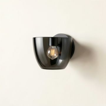 Cedar Dell Wall Sconce Mounted On A Plain Wall - Black (synthetic illustration; no displayed measurements)