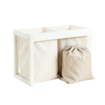 Brook Crossing Laundry Sorting Station With Plain Removable Bags - White