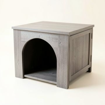 Wren Dale Empty Furniture-Style Litter Enclosure - Gray (synthetic illustration; no displayed measurements)