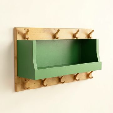 Fern Bluff Wall-Mounted Entryway Organizer Shelf - Green (synthetic illustration; no displayed measurements)