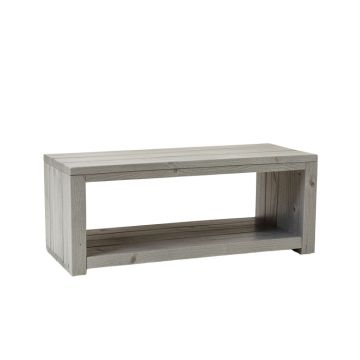 Holly Bluff Narrow Outdoor Storage Bench - Gray
