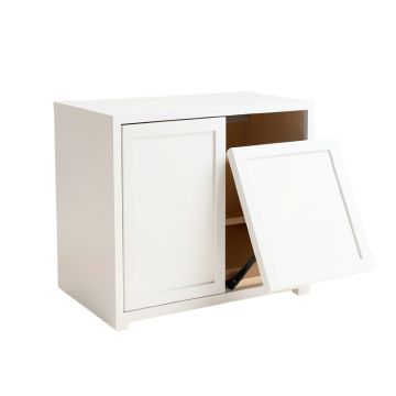 Laurel Brook Freestanding Pull-Out Hamper Cabinet - White
