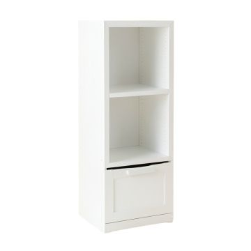Pine Bend Narrow Cubby Tower - White