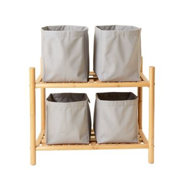 Hazel Canyon Laundry Sorting Station With Plain Removable Bags - Gray (synthetic illustration; no displayed measurements)