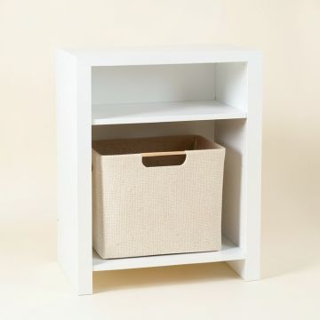 Elm Crossing Freestanding Pull-Out Hamper Cabinet - White (synthetic illustration; no displayed measurements)