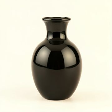 Cedar Branch Empty Decorative Vase - Black (synthetic illustration; no displayed measurements)