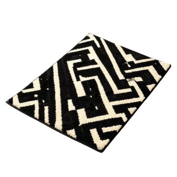 Giunta Chevron Wool Black/Ivory Area Rug