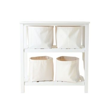 Birch Dell Laundry Sorting Station With Plain Removable Bags - White (synthetic illustration; no displayed measurements)