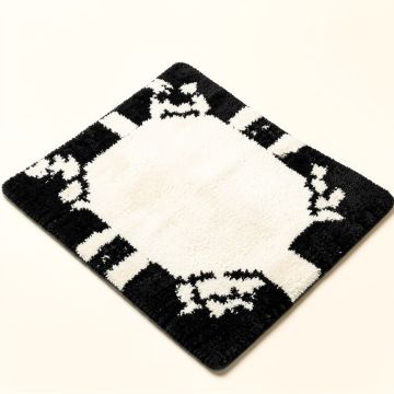 Chanler Hand-Tufted Wool White/Black Area Rug (synthetic illustration; no displayed measurements)