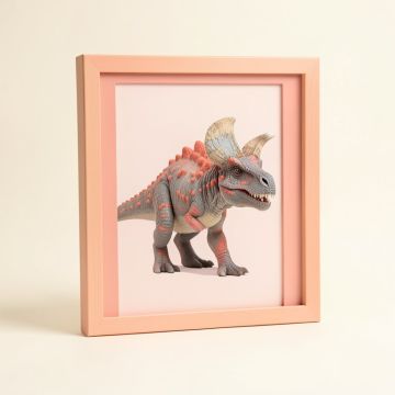Boxley Baby Triceratops Dinosaur Framed Art (synthetic illustration; no displayed measurements)