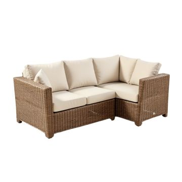 Cattie 3 Piece Rattan Sofa Seating Group With Cushions