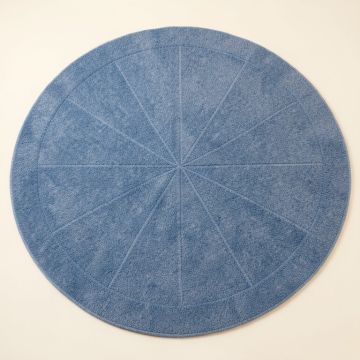 River Bridge Round Area Rug - Blue (synthetic illustration; no displayed measurements)