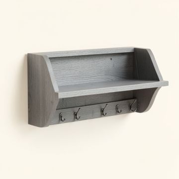 River Crest Wall-Mounted Entryway Organizer Shelf - Gray (synthetic illustration; no displayed measurements)