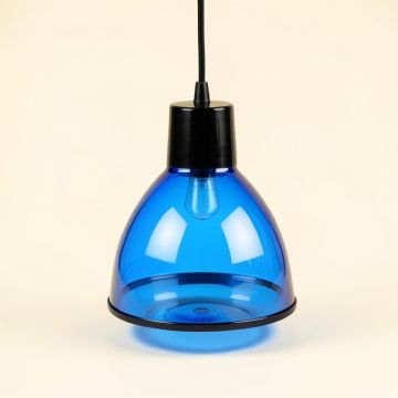 Gearoid 4.5 '' H X 3.25 '' W Glass Empire Pendant Shade ( Screw On ) In Blue (synthetic illustration; no displayed measurements)