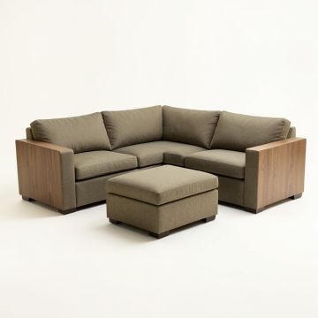 Alleyn 97 '' Wide Right Hand Facing Sleeper Corner Sectional With Ottoman (synthetic illustration; no displayed measurements)