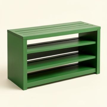 Clay Bluff Shoe Storage Bench - Green (synthetic illustration; no displayed measurements)