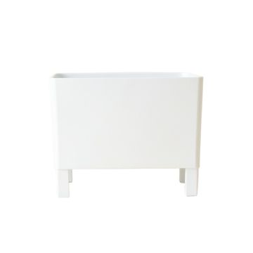 Sage Canyon Empty Raised Planter - White