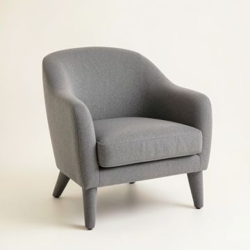 Pine Branch Upholstered Armchair - Gray (synthetic illustration; no displayed measurements)
