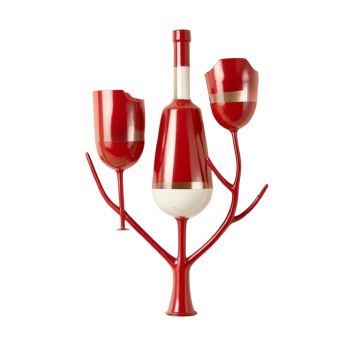 Red And White Wine Contemporary Metal Wall Décor