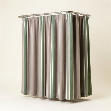 Fanshawe 13 Piece Striped Shower Curtain Set + Hooks (synthetic illustration; no displayed measurements)