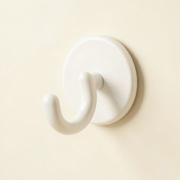 Summit Bluff Wall-Mounted Robe Hook - White (synthetic illustration; no displayed measurements)