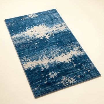 Wilfredo Abstract Wool Blue Area Rug (synthetic illustration; no displayed measurements)