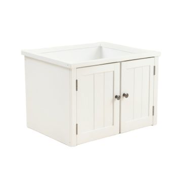 Reed Bridge Empty Furniture-Style Litter Enclosure - White