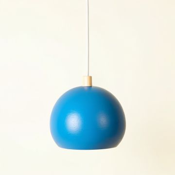 Meadow Bridge Pendant Light Suspended From One Plain Cable - Blue (synthetic illustration; no displayed measurements)