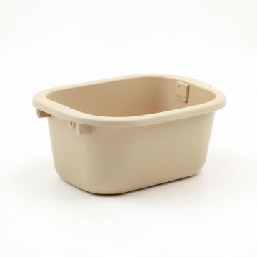 Brook Bend Empty Railing Planter With Integral Brackets - Beige (synthetic illustration; no displayed measurements)
