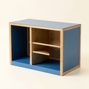 Oak Bridge Empty Countertop Canister Rack - Blue (synthetic illustration; no displayed measurements)