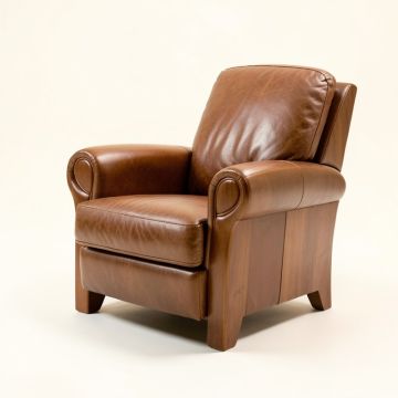 Searsport 35 '' Wide Genuine Leather Manual Standard Recliner (synthetic illustration; no displayed measurements)