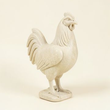 Kassidy Fiberstone Long Tail Standing Rooster Statue (synthetic illustration; no displayed measurements)