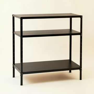 Fern Crest Empty Seed-Starting Shelving Unit Without Lights - Black (synthetic illustration; no displayed measurements)