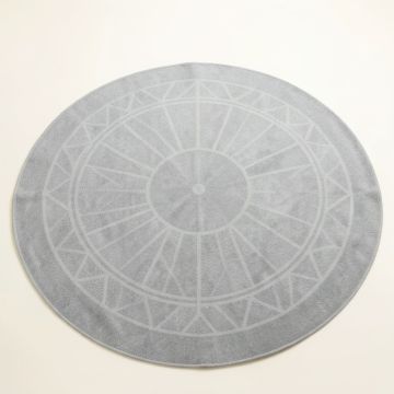 Holly Branch Round Area Rug - Gray (synthetic illustration; no displayed measurements)