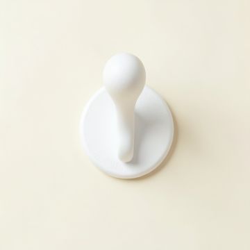 Oak Canyon Wall-Mounted Robe Hook - White (synthetic illustration; no displayed measurements)