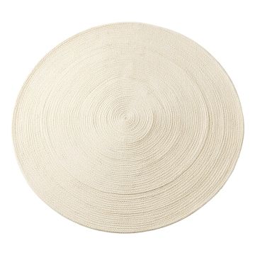 Dawn Bend Round Area Rug - Cream