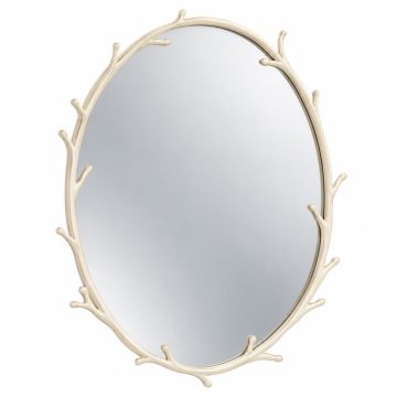 Ridge Branch Framed Wall Mirror - Cream