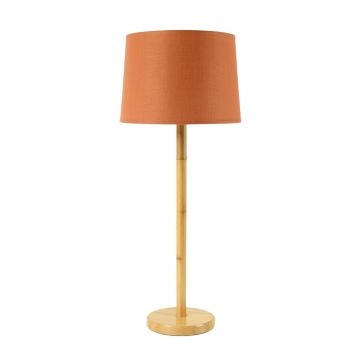 Shore Arc Floor Lamp With A Plain Fabric Shade - Terracotta