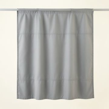 Oak Canyon Shower Curtain Hanging Flat From A Plain Rod - Gray (synthetic illustration; no displayed measurements)
